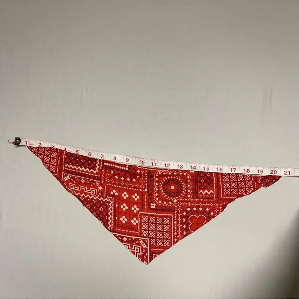 Red Bandana Cowboy Halloween Costume Western Neckerchief Neck Scarf Classic